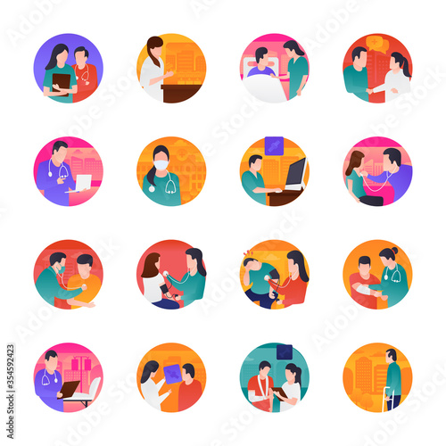 Pack of Healthcare Flat Icons