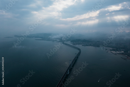 UAV aerial photo of Dalian City, taken in Dalian, Liaoning Province, China photo