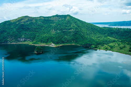 Taal volcano crater lake in Tagatay in the Philippines