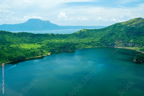 Taal volcano crater lake in Tagatay in the Philippines