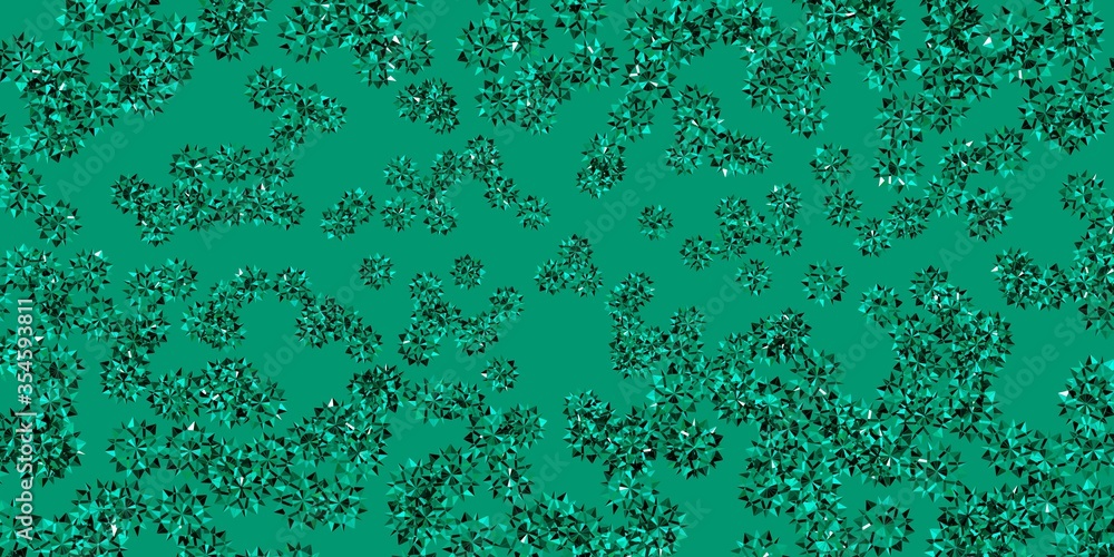 Light Green vector layout with beautiful snowflakes. Light Green vector layout with beautiful snowflakes.