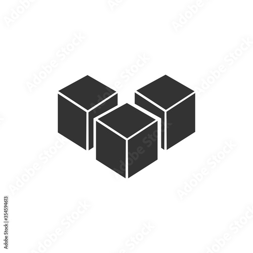 Sugar cubes vector fill icon