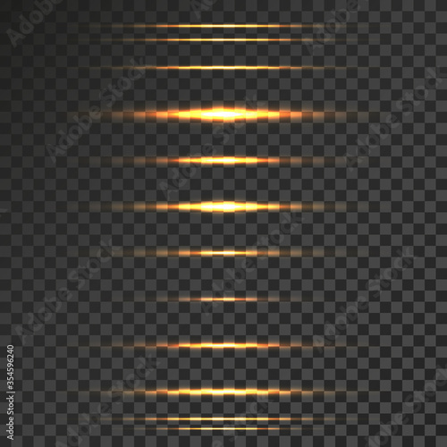 Abstract lights lines on transparent background vector illustration. Easy replace use to any image.