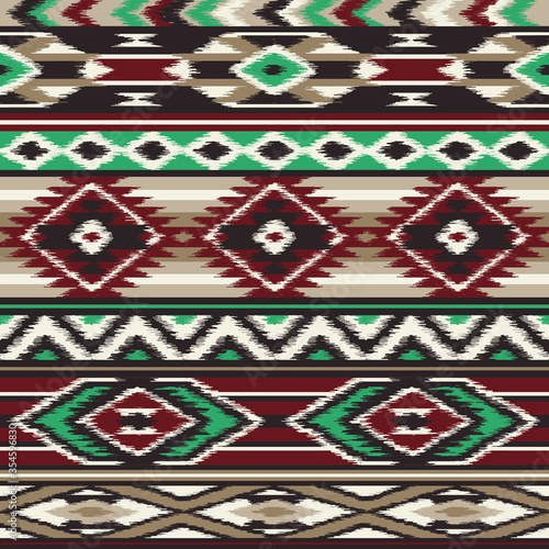 retro colors tribal vector seamless navajo pattern. aztec abstract geometric art print. Ethnic vector background.