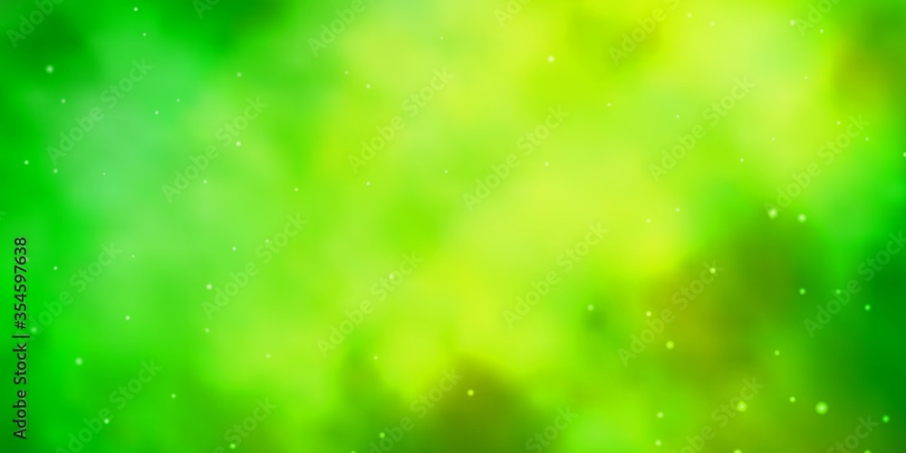 Light Green, Yellow vector layout with bright stars. Blur decorative design in simple style with stars. Design for your business promotion.