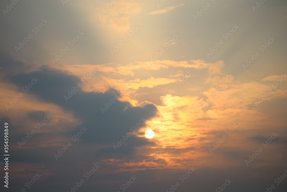 Fototapeta premium sunset sky with clouds