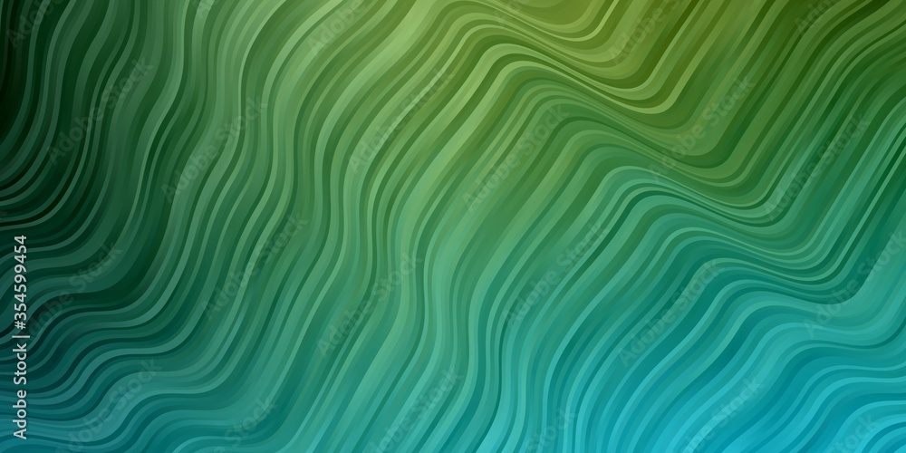 Light Blue, Green vector template with curves. Bright sample with colorful bent lines, shapes. Design for your business promotion. Light Blue, Green vector template with curves. Bright sample with colorful bent lines, shapes. Design for your business promotion.