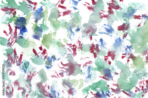 Abstract watercolor background. Hand-painted texture, splashes, paint smears, ink stains. .Illustration for backgrounds, wallpapers, covers, print design