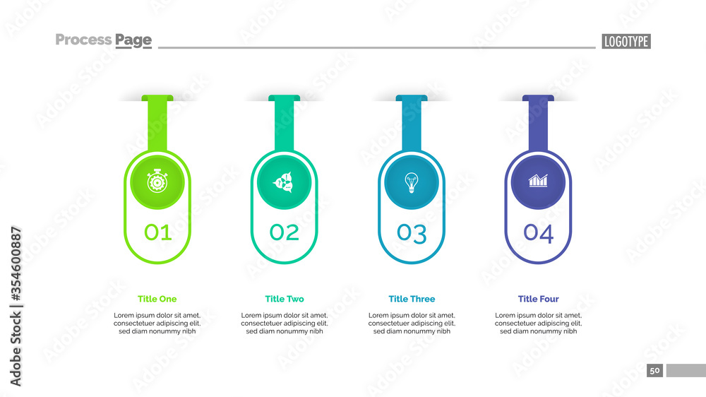 Four options infographic diagram. Step chart, option graph, layout ...