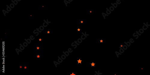 Dark Red, Yellow vector background with colorful stars. Colorful illustration with abstract gradient stars. Pattern for new year ad, booklets.