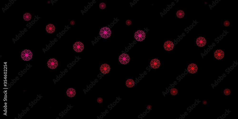 Dark Pink vector background with random forms. Dark Pink vector background with random forms.