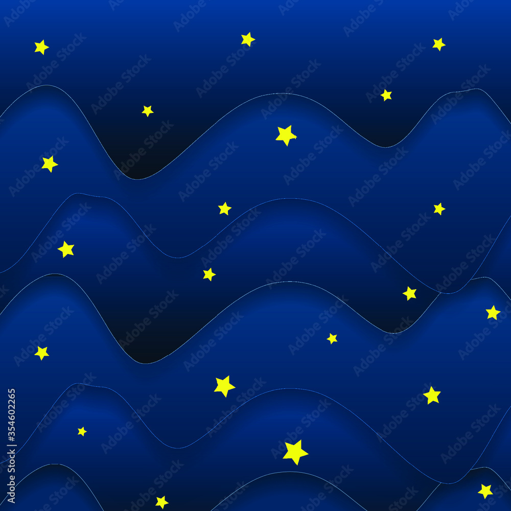 Fototapeta premium vector night sky moon and stars