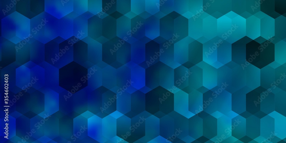 Light BLUE vector background with hexagons. Light BLUE vector background with hexagons.