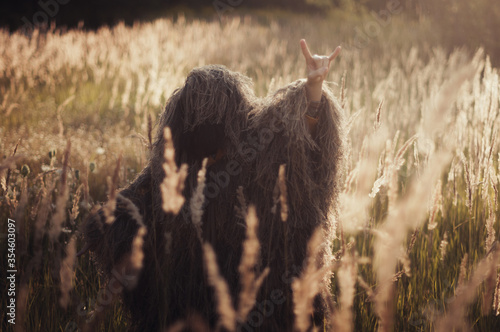 camouflage ghillie suit for snipers and intelligence agents.
