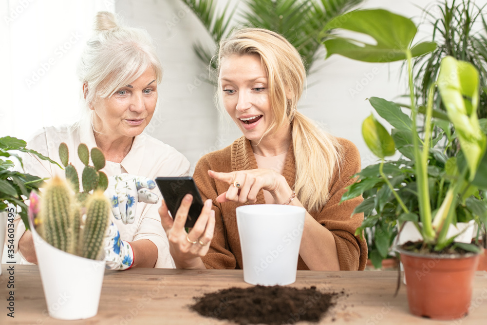 Grandmother with her granddaughter spending time together. Grandmother with her granddaughter spending time together.