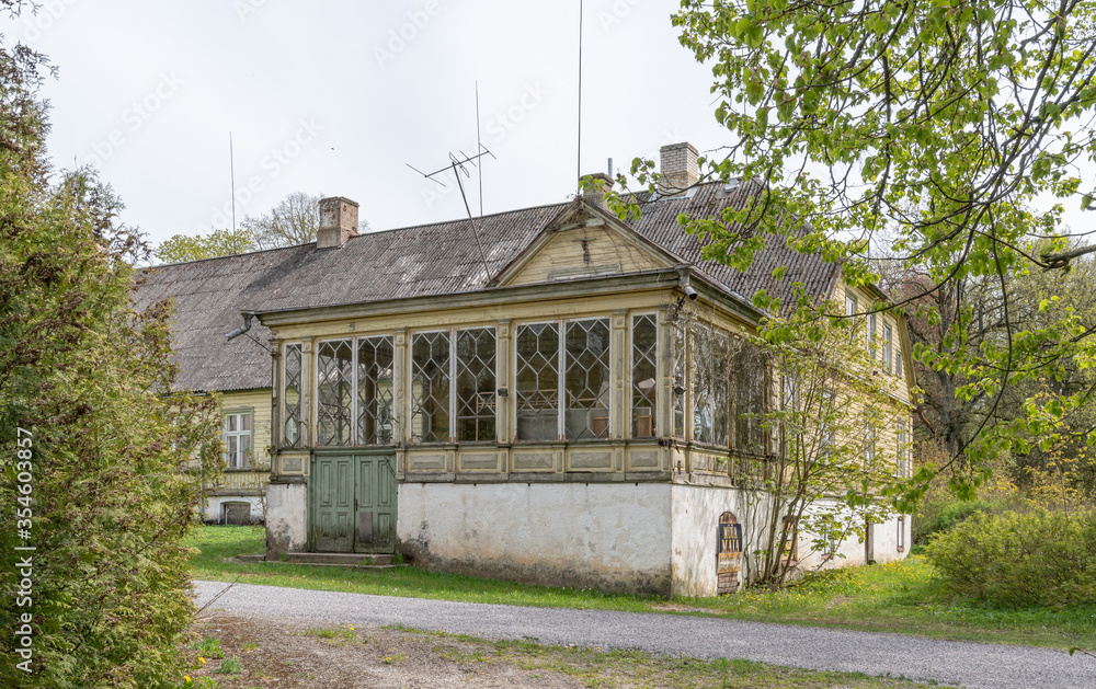old wooden manor in estonia