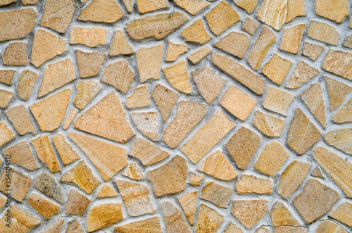 New colorful stone wall closeup