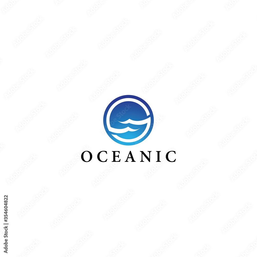 Oceanic logo vector icon design