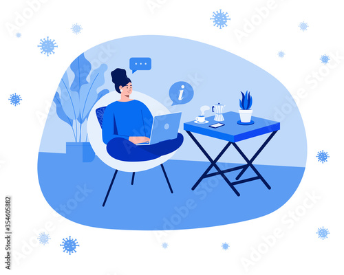 Person are working at home to prevent the spread of the coronavirus.