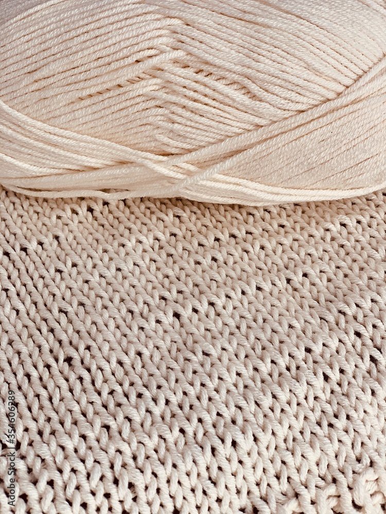Knitted texture fabric and threads Knitted texture fabric and threads