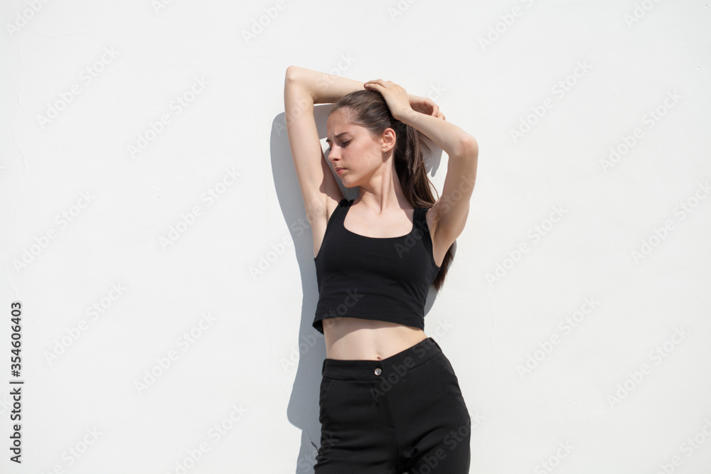 Young woman in summer park Young woman in summer park