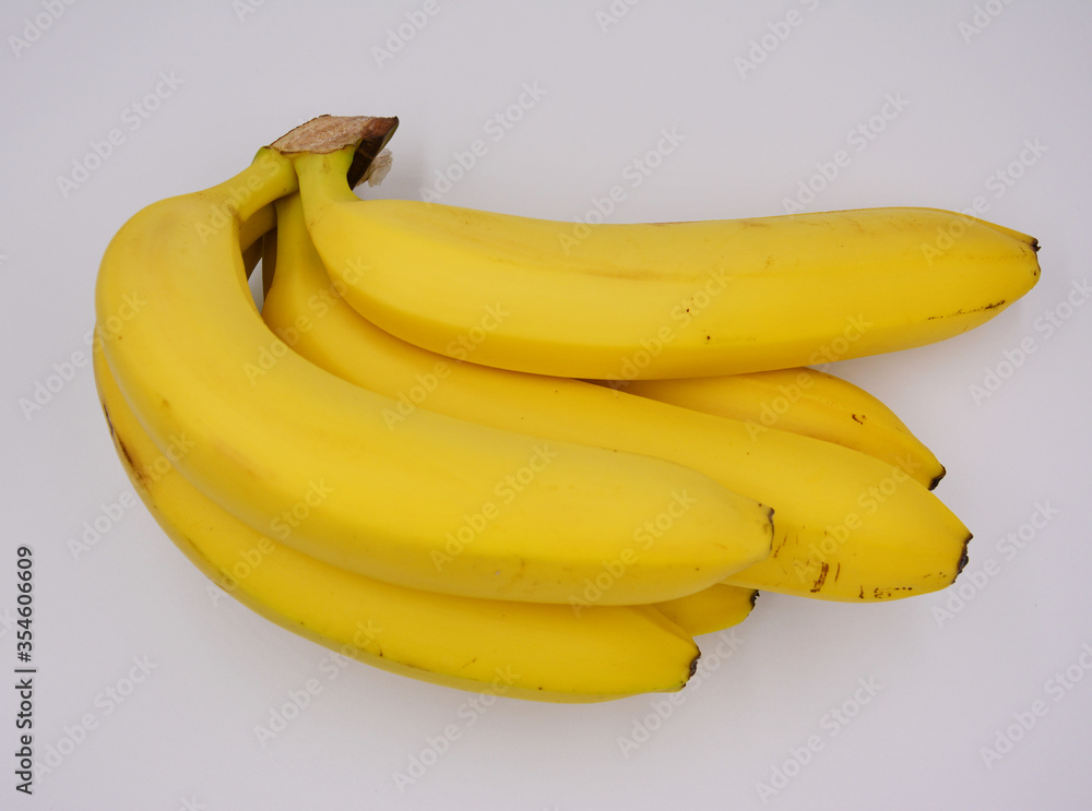 bananas on white background