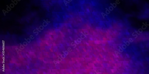 Dark Purple vector template with lines, triangles.
