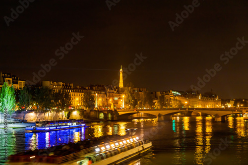 night view of paris france