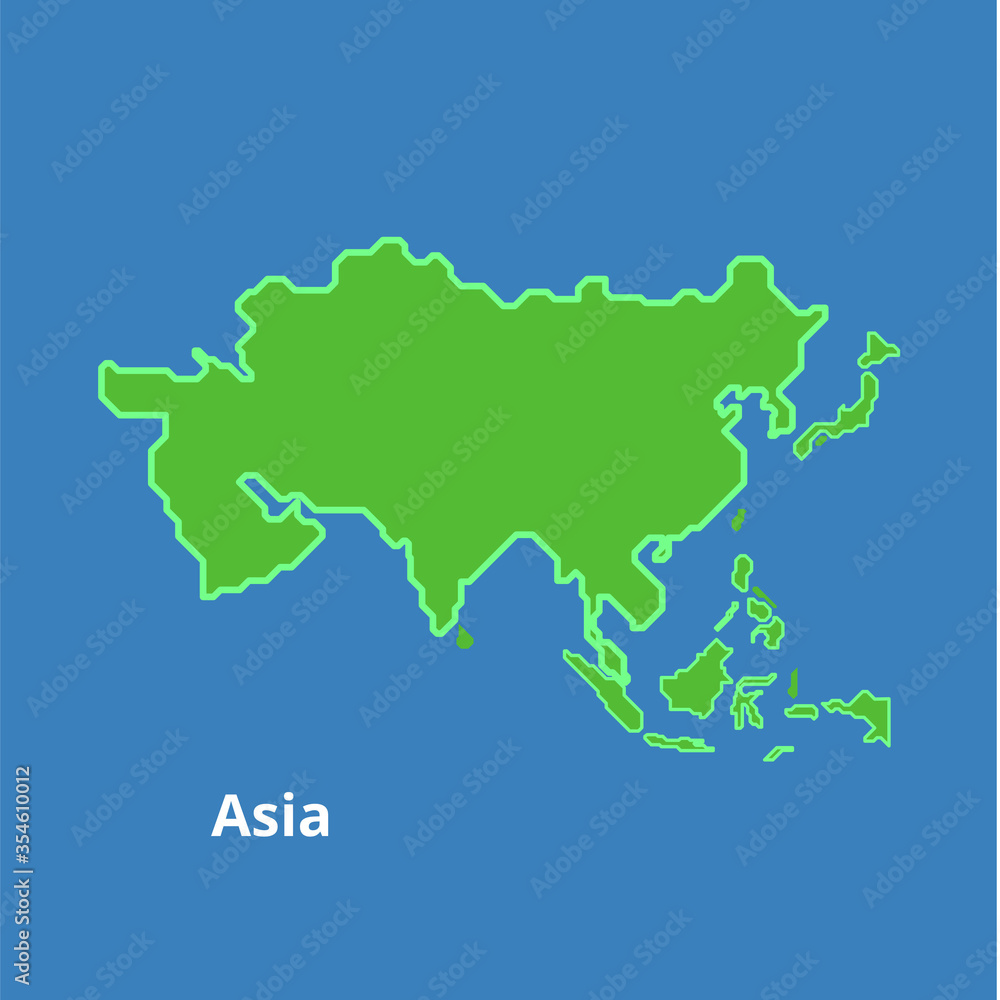 The best Asia map icon, illustration vector. Suitable for many purposes.