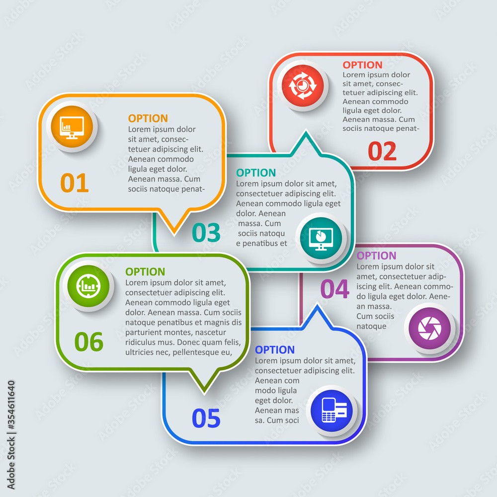 Abstract 3D Paper Infographics. Business template .Vector illustration