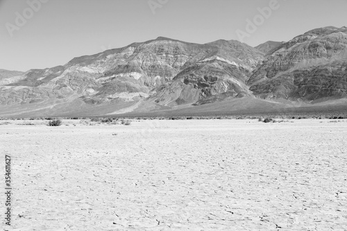 Death Valley. Black and white vintage filter style. photo