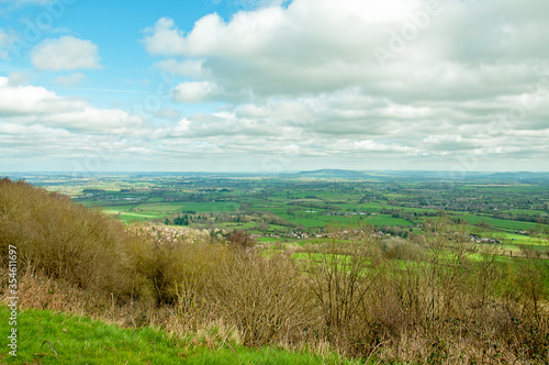 Malvern hills of England in the Springtime