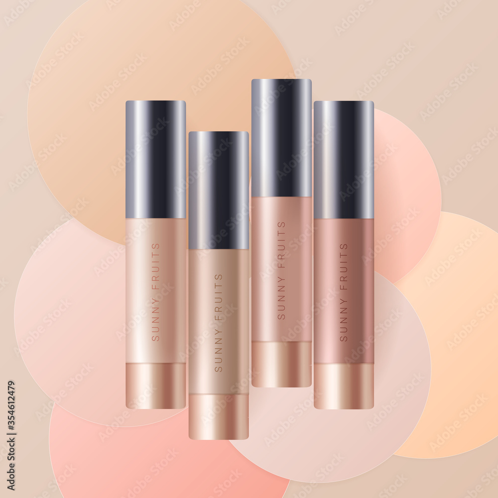 Concealer, foundation cosmetic ads template