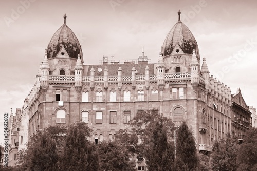 Budapest, Hungary. Sepia toned vintage filter photo.