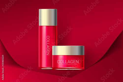 Cosmetic face cream and toner, essence box