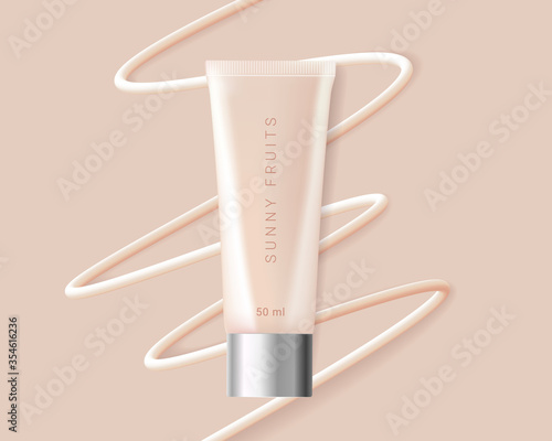 Concealer, foundation cosmetic ads template