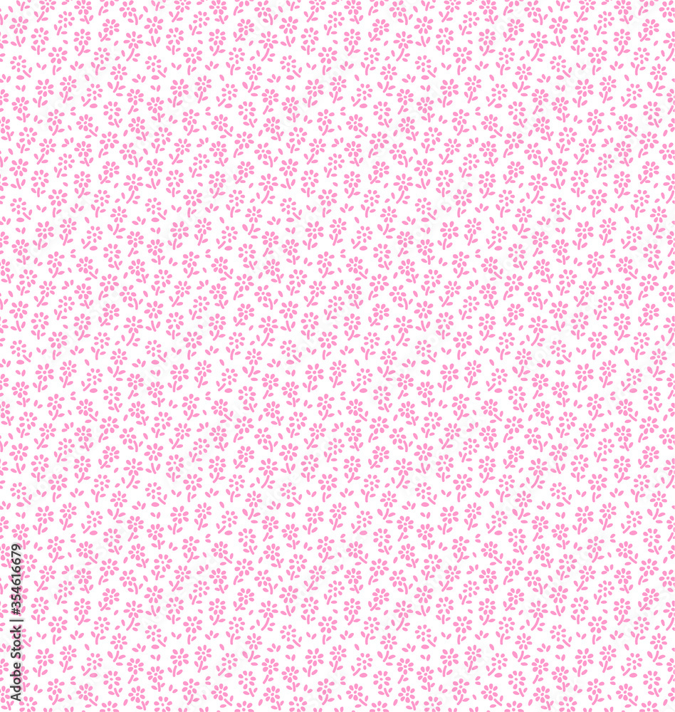 Vector seamless pattern. Pretty pattern in small flower. Small pink flowers. White background. Ditsy floral background. The elegant the template for fashion prints. Vector seamless pattern. Pretty pattern in small flower. Small pink flowers. White background. Ditsy floral background. The elegant the template for fashion prints.