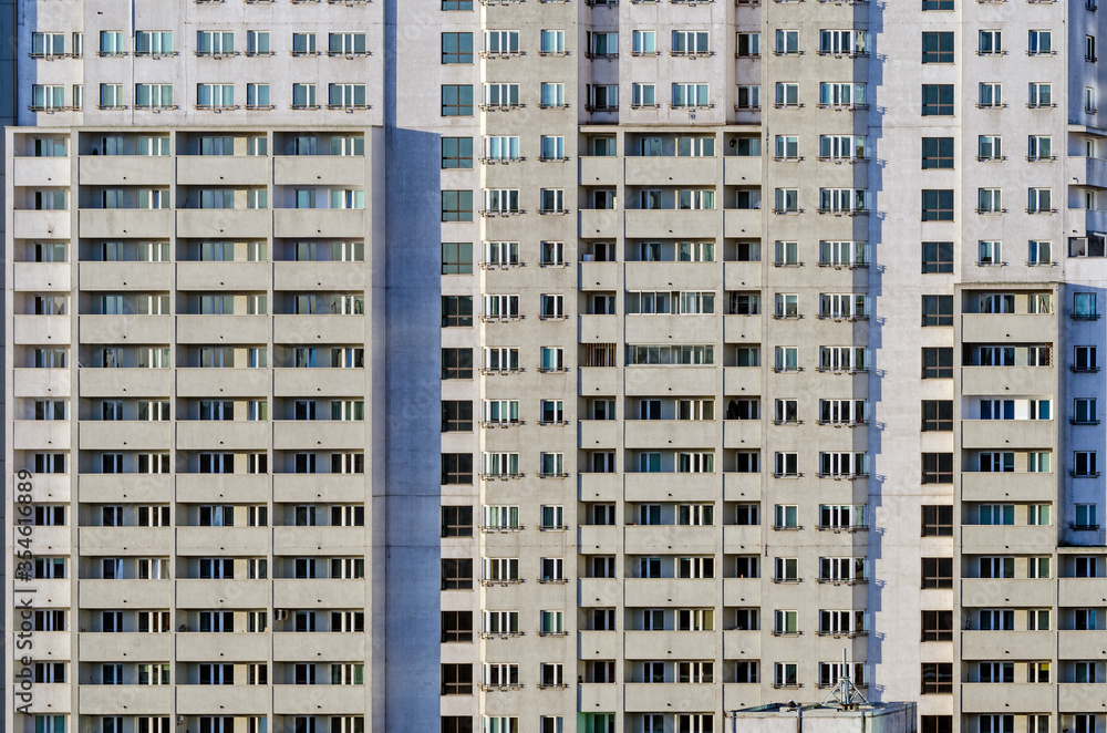 City apartment block, pattern of tenement building City apartment block, pattern of tenement building