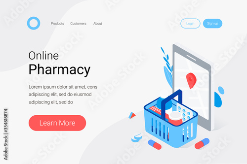 Modern pharmacy and drugstore concept