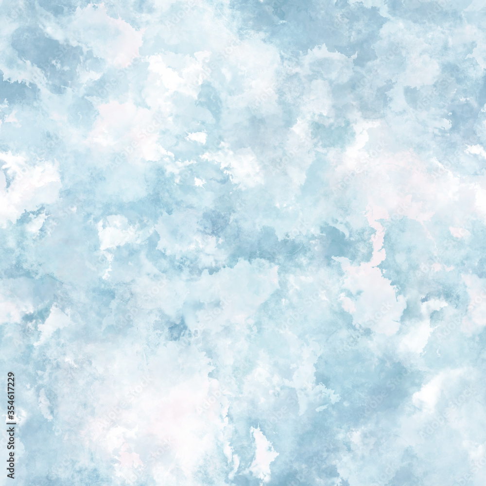 Obraz premium Seamless cloud pattern - blue and white