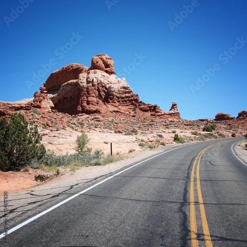 USA road - landscape of Utah