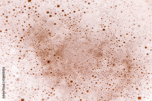 Macro detail of beer froth bubbles