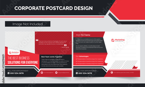 Corporate postcard design template. amazing and modern postcard design. stylish corporate postcard design.