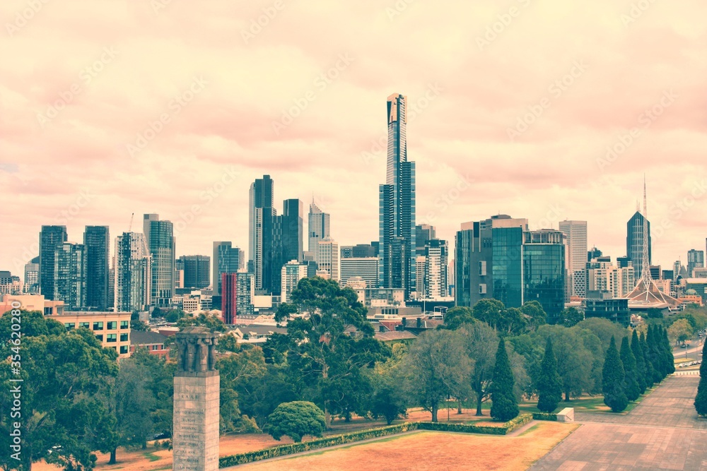 custom made wallpaper toronto digitalMelbourne, Australia. Vintage filter toned color image.