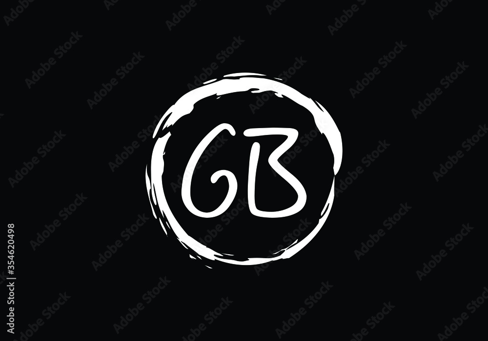 Obraz premium Initial Monogram Letter GB Logo Design Vector Template. GB Letter Logo Design 