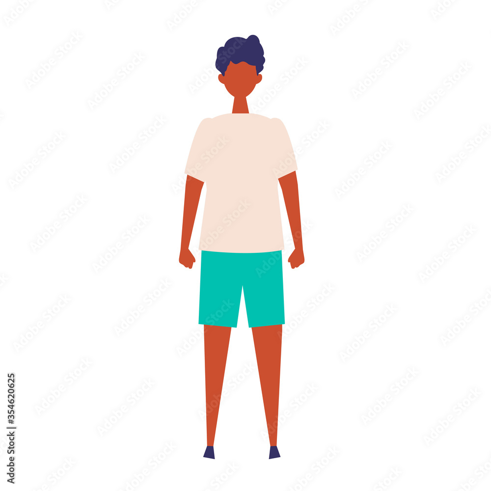 Vector flat illustration of standing man Vector flat illustration of standing man