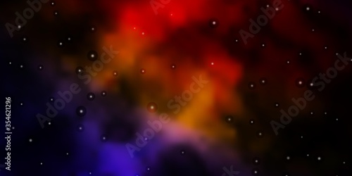 Dark Multicolor vector layout with bright stars. Shining colorful illustration with small and big stars. Design for your business promotion.