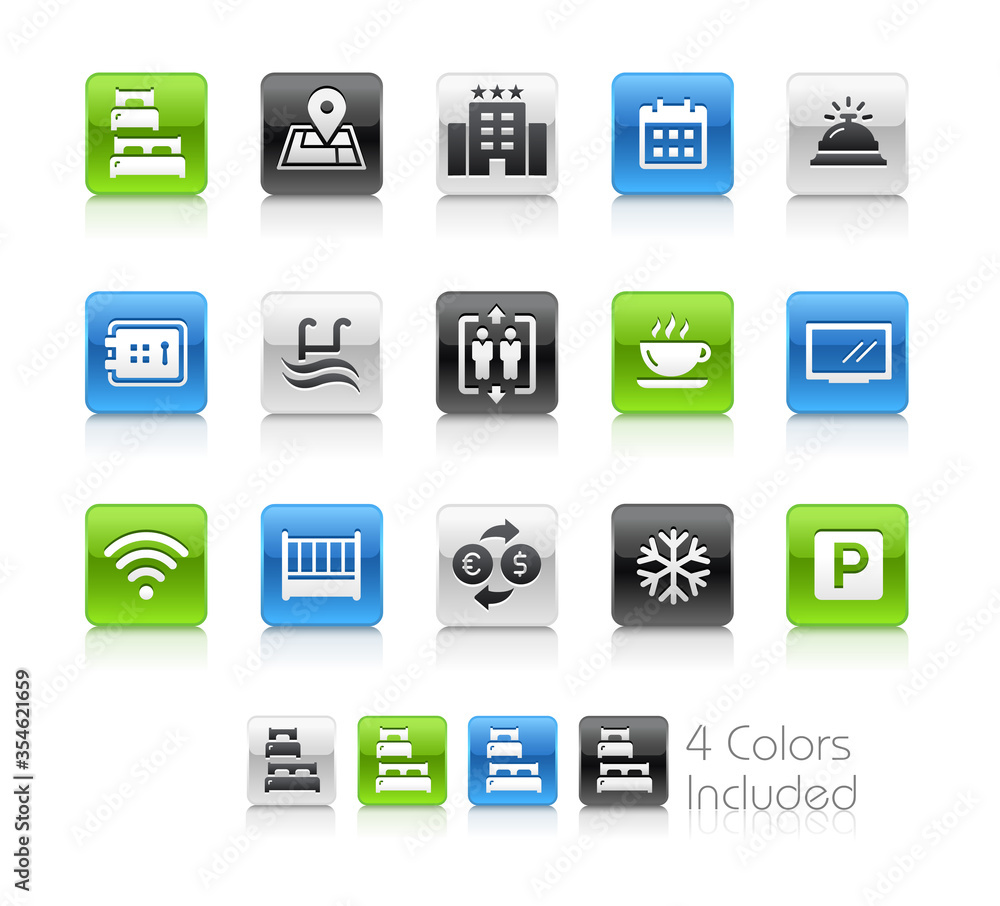 Hotel and Rentals Icons 1 of 2 // Clean Series