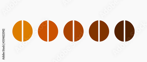 Coffee bean icons collection.