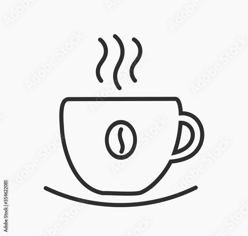 Coffee cup line symbol.